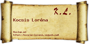 Kocsis Loréna névjegykártya